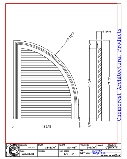 Functional Quarter Round Louver (R)
