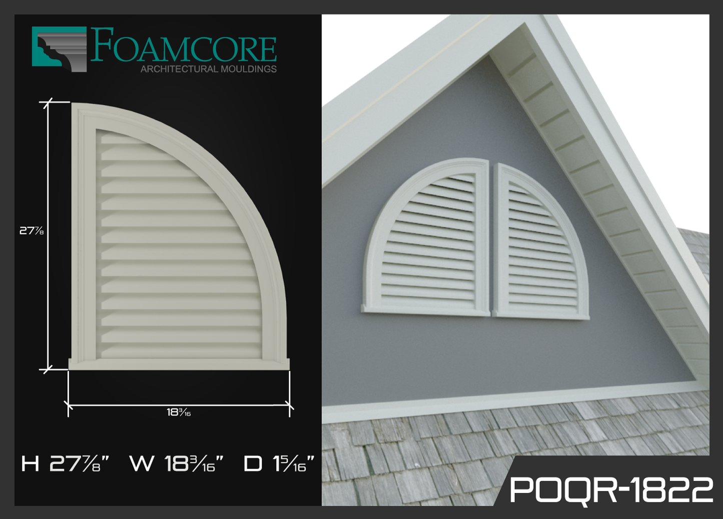 Functional Quarter Round Louver (R)
