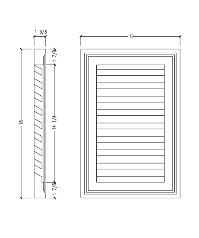 Functional Rectangular Louver | PORL