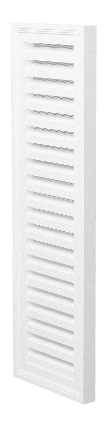 Functional Rectangle Louver PORL1236, side view showing the 1 1/2 in projection