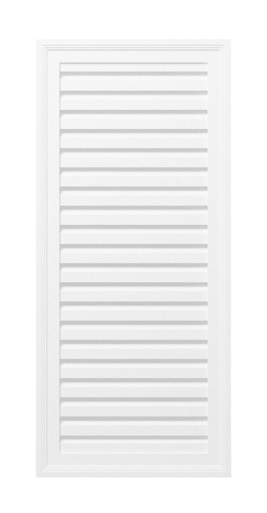 Functional Rectangle Louver PORL1636, 16 in x 36 in, front view