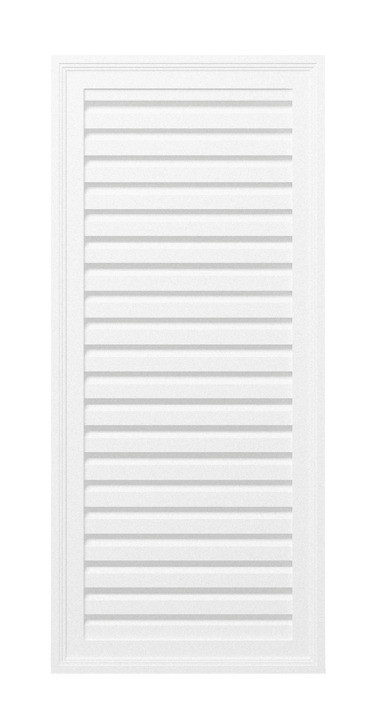 Functional Rectangle Louver PORL1636, 16 in x 36 in, front view