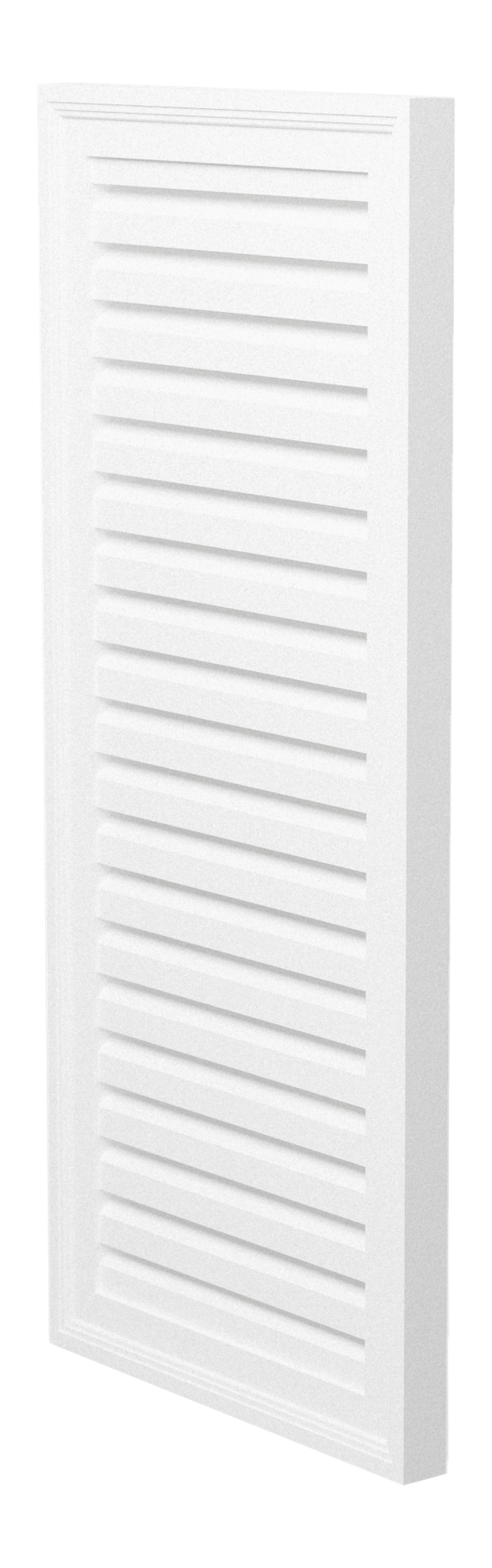 Functional Rectangle Louver PORL1636, side view showing the 1 1/2 in projection