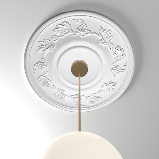 RM37521-32 ceiling medallion installed with pendant light