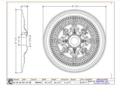 32.5" Ceiling Medallion | RM37564-33