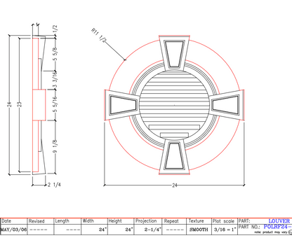 Functional Round Louver with Keystones | POLRF