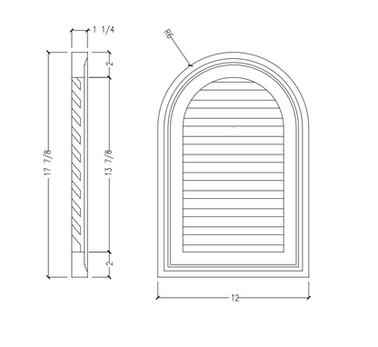 Functional Arched Louver