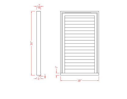 Decorative Rectangular Louver with Sill