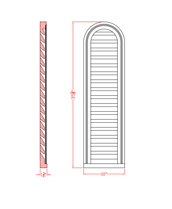 Functional Round Top Louver