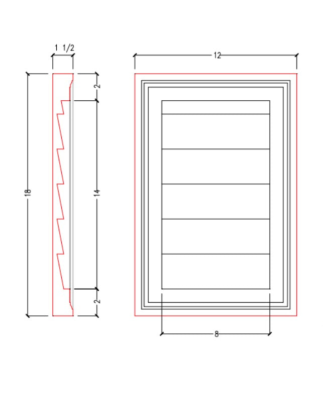 Closed Rectangle Louver