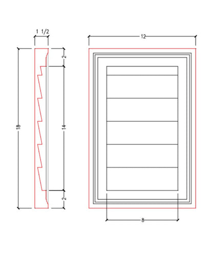Closed Rectangle Louver