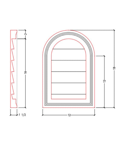 Closed Arched Louver | CLA