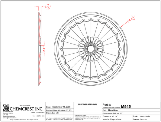 45" Ceiling Medallion | M545