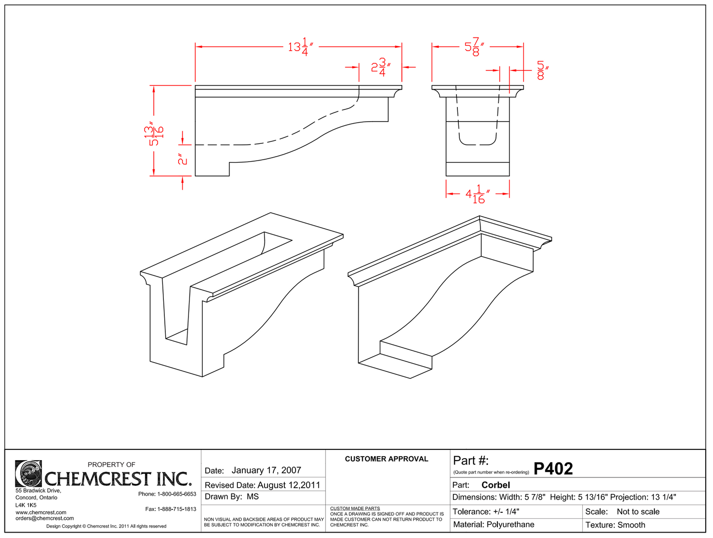 Modillion Block | P402