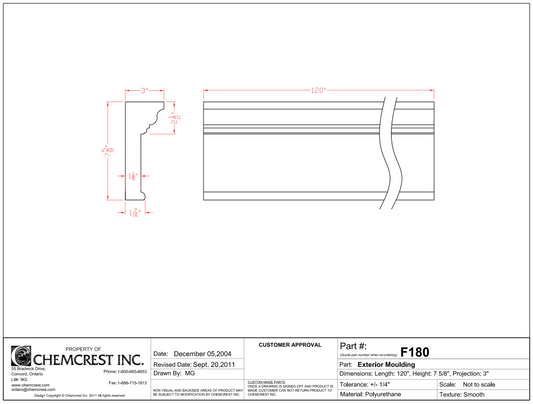 Large Sill/Head Detail | F180