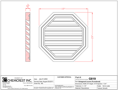 Octagon Functional Louver | G819