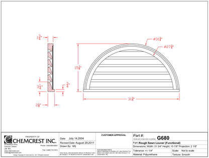 Rough Sawn Functional Louver | G680