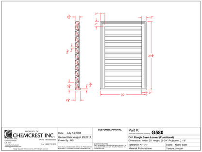 Rough Sawn Functional Louver | G580