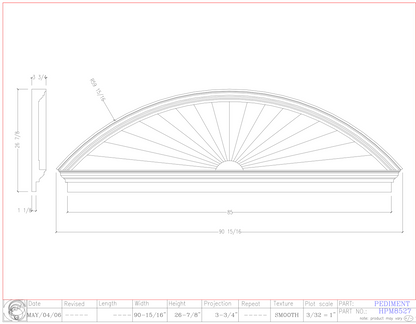 Horizon Pediment with Mantel | HPM8527
