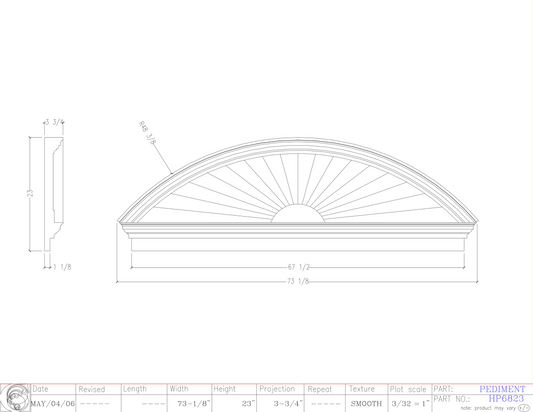 Horizon Pediment with Mantel | HPM6823
