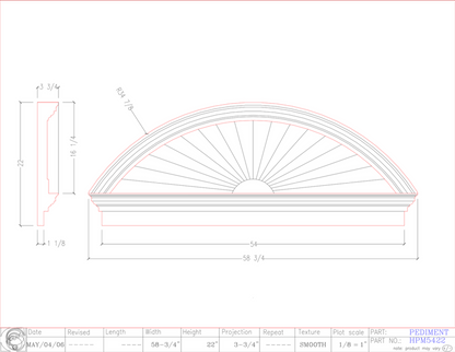Horizon Pediment with Mantel | HPM5422
