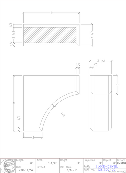 Dentil Block | DB1500-09