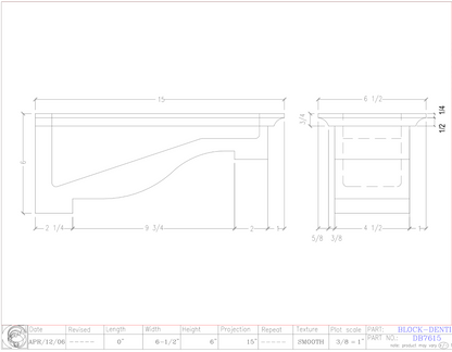 Dentil Block | DB7615