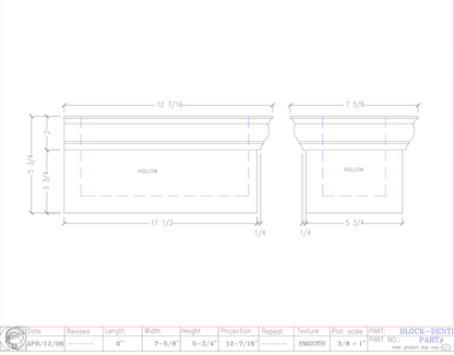 Dentil Block | DB7512