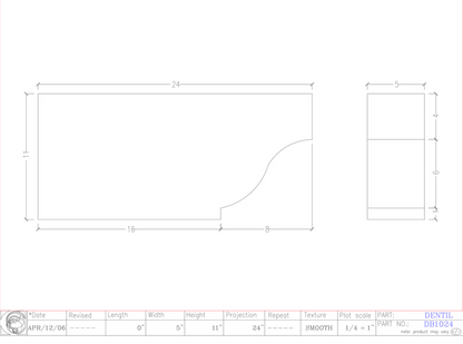 Dentil Block | DB1024