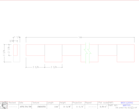 Crown Moulding with Dentil | M8755