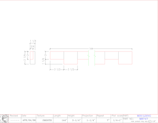 Crown Moulding with Dentil | M8747