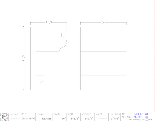Crown Moulding with Dentil | M8703