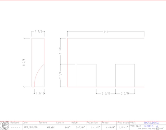 Crown Moulding with Dentil | M8845-G