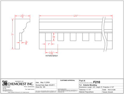 Header with Dentil | F210