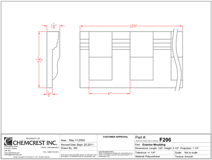 Monarch Dentil Moulding | F206