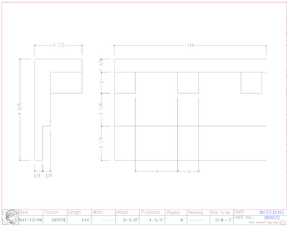 Crown Moulding with Dentil | M8922