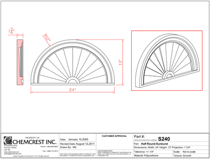 Half Round Louver | S240