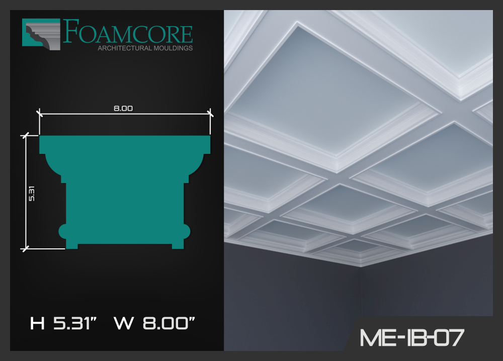 Square Bottom Coffered Ceiling 8x5.31
