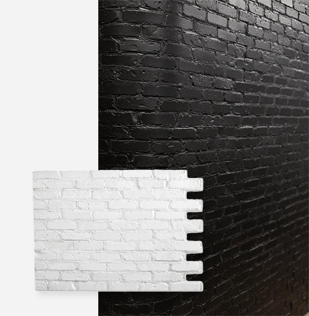 Flexible Black Brick Panels
