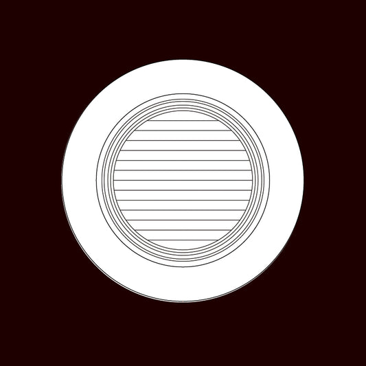Decorative Round Louver with Flat Trim